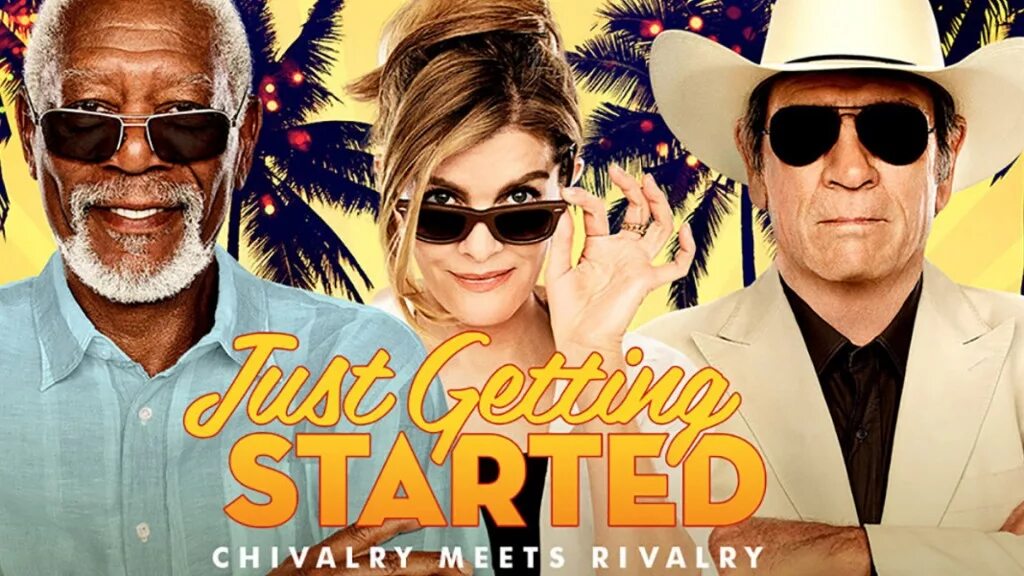 Just get it started. Комедия постер. just getting started. всё только начинается постер.