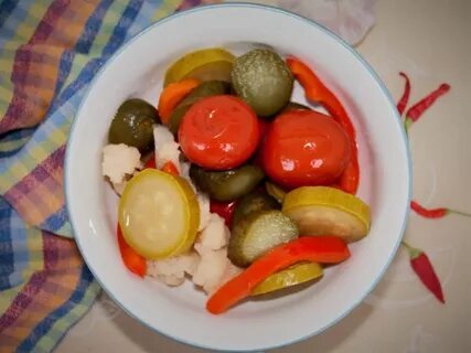 Засолка овощей ассорти