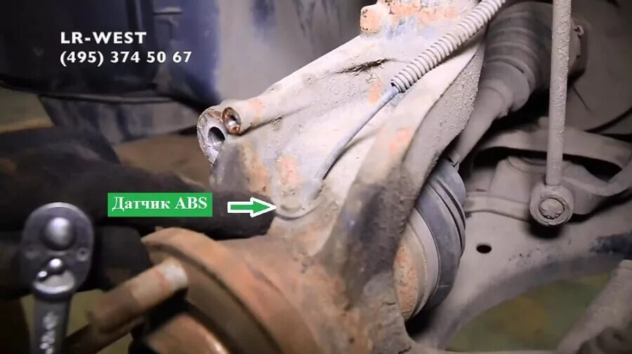 Суппорты и как вытащить закисший датчик АБС - Honda CR-V (RE), 2,4 л, 2008 года 