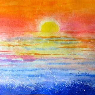 Рисование заря алая разливается