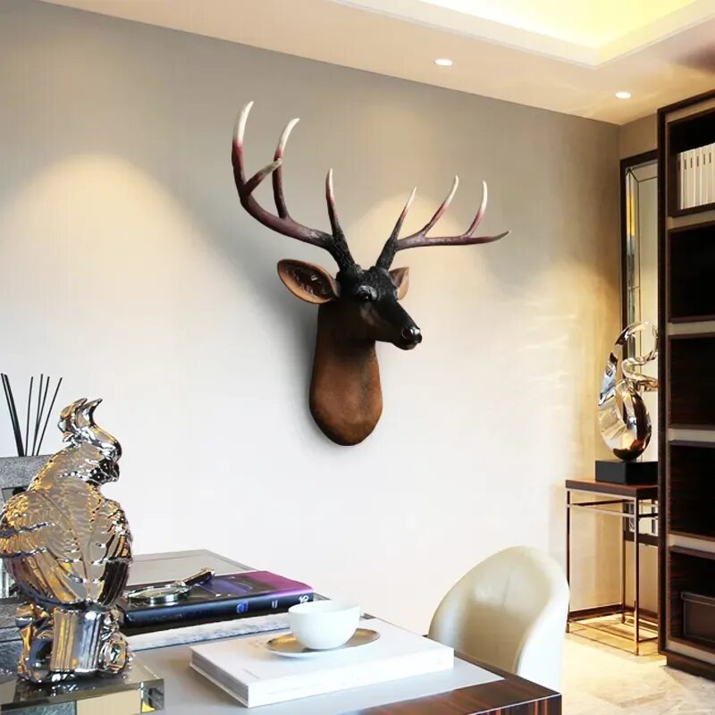 Декор голова оленя на стену. Настенный декор олень. Оленьи рога на стене. Декор головы животных. Декор голова оленя на стену.