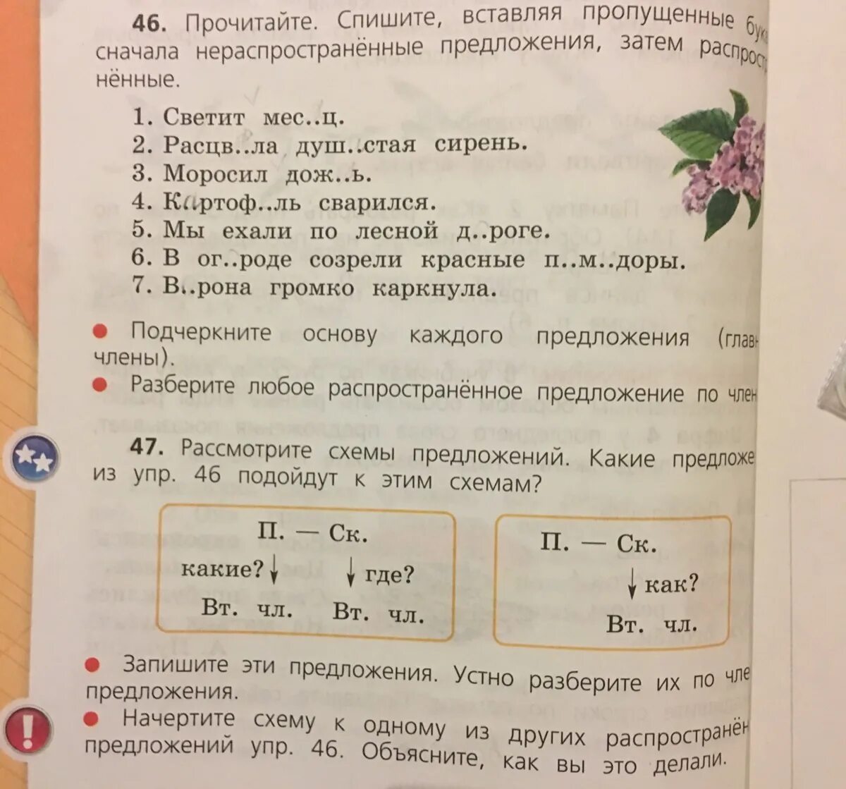 Распространить любое предложение