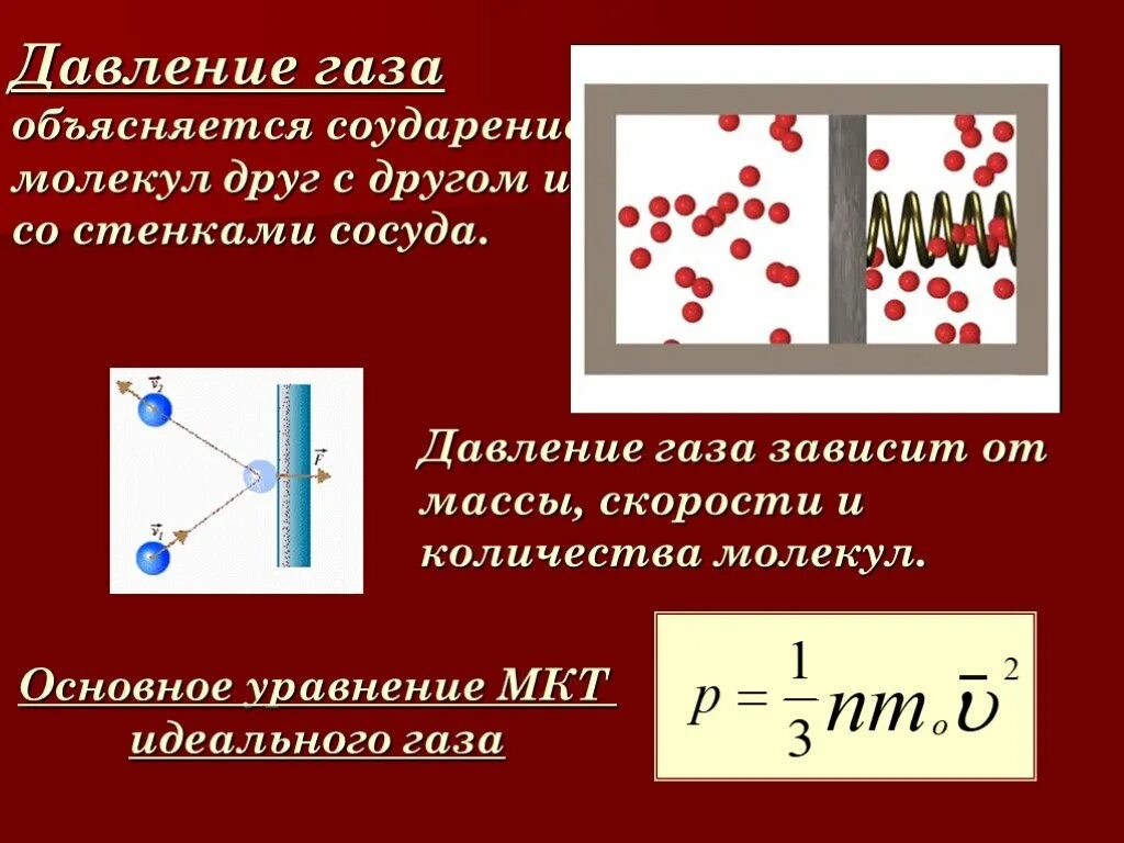 С точки зрения молекулярно кинетической теории