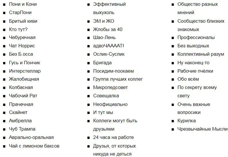 Название групп сообществ. Как можно назвать группу в ватсапе для девочек. Смешные название групп в вацапе. Название группы подружек в ватсапе. Смешные названия для группы в ватсапе.