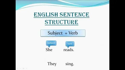 Sentence structure in english