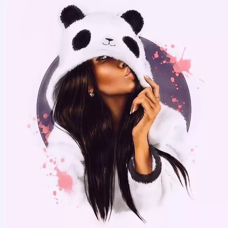 Девушка с пандой иллюстрация. Включи панда девочка. Включи панда девочка. Панда аниме. Девочка панда.