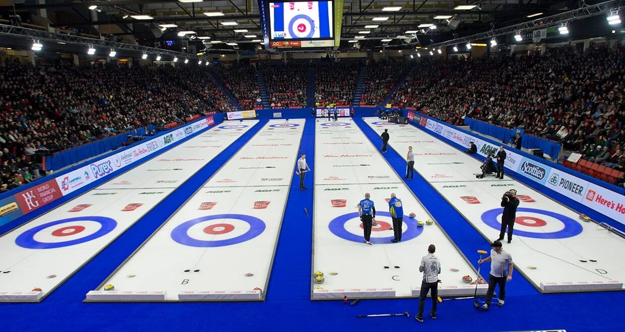 Curling stream. Керлинг Канада.
