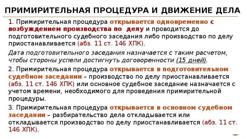 Соглашение о примирительной процедуре
