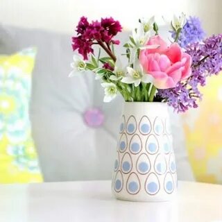 The vase is on the table