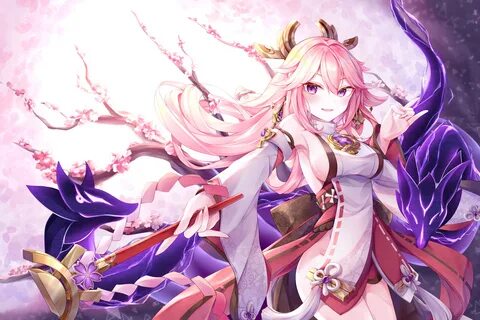 Yae Miko (Genshin Impact) by ハ ウ ン ド ☆ b #3651139.