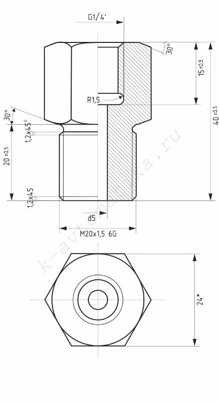 Переходник 3 8 sae на kf16 чертеж Адаптер для манометра M1/4"SAE х F1/8"NPT U3-4A