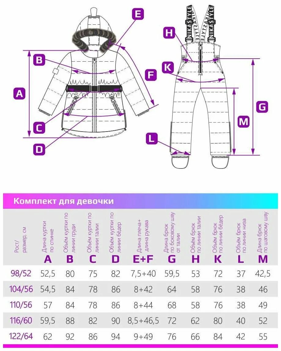 Размер 98 104. NIKASTYLE костюм зимний для девочки. Замеры зимнего костюма 104. Комбинезон NIKASTYLE зимний для девочки 164. Никастайл комбинезон зимний Размерная сетка.