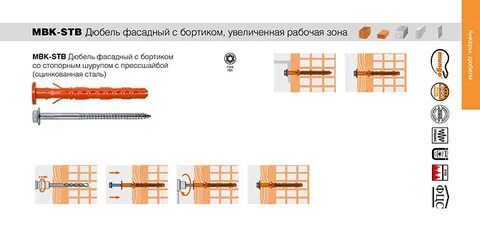 Дюбель фасадный с бортиком