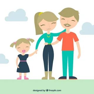 Картинка девочка и семья
