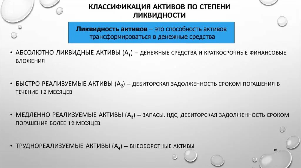 Классификация активов по степени ликвидности. Классификация активов предприятия по степени ликвидности. Классификация оборотных средств по степени ликвидности. Класификация Актив стемени ликвидности.