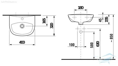 Раковина Jika Zeta 400x320, белая 8.1539.3.000.104.1.