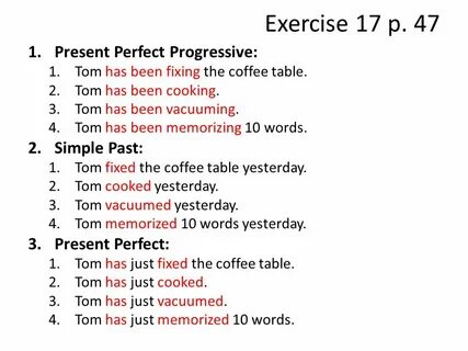 Предложения present progressive present simple