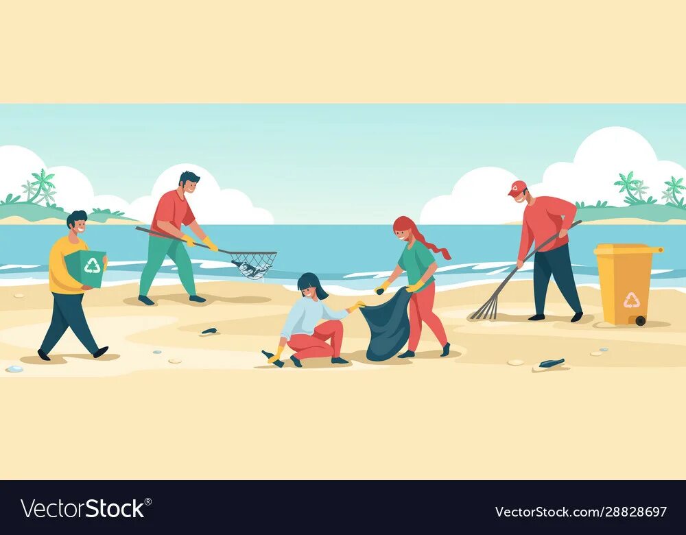 Beach clean. Beach Cleaning. People is Cleaning the Beach. Clean up the Sea картинки Рисованные.