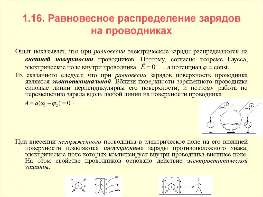 Электростатическое равновесия. Распределение заряда на поверхности проводника. Распределение зарядов внутри и на поверхности проводников. Распределение зарядов на поверхности заряженного проводника. Распределение электрических зарядов в проводниках.