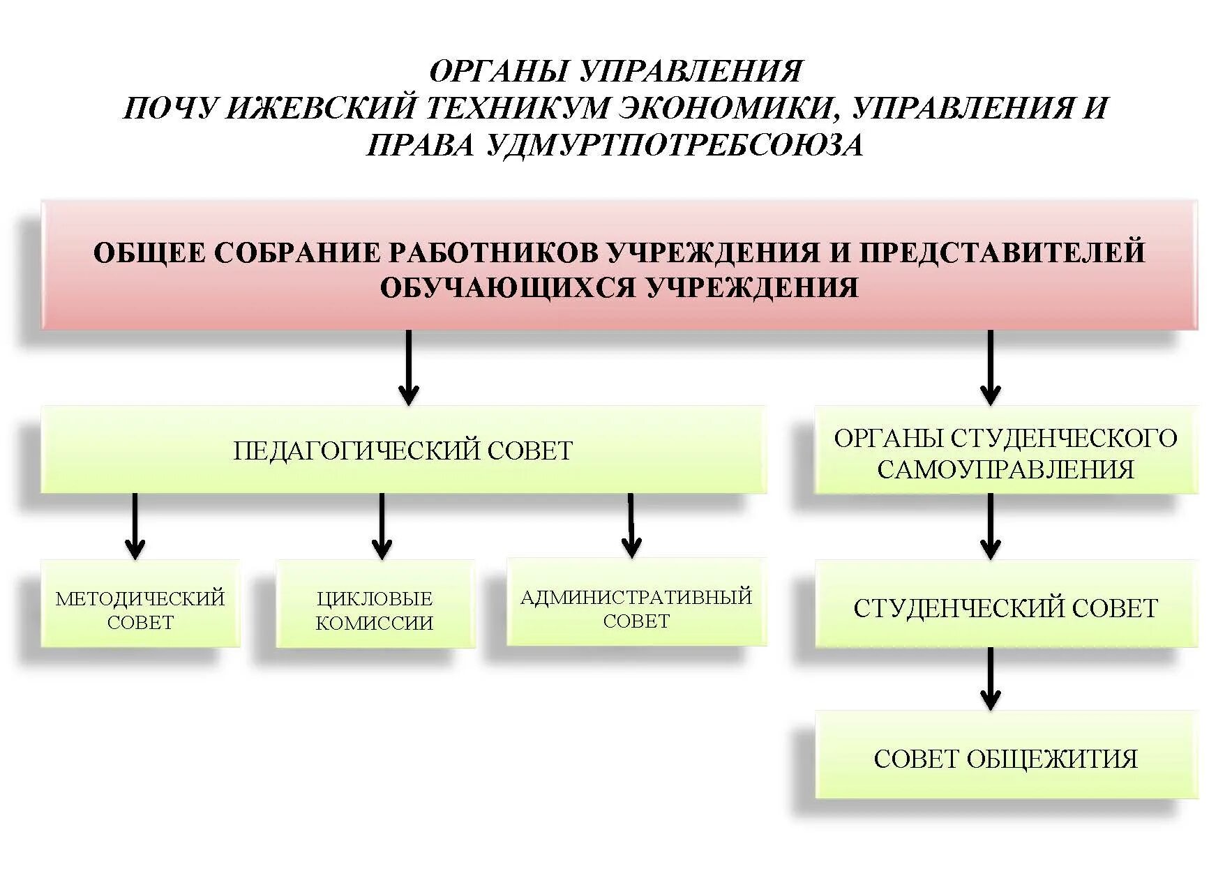 Органы студенческого самоуправления. Государственное и муниципальное управление. Структура студенческого совета общежития.