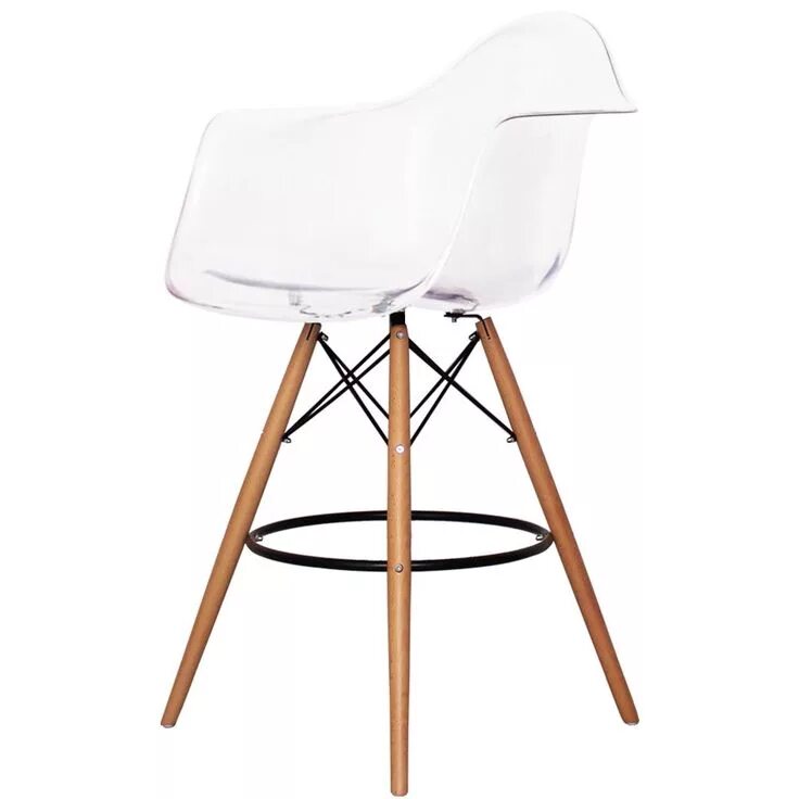 Style clear. Стул лофт Eames. Барный стул в стиле лофт высота 65см. Высокий пластиковый стул. Барный стул Eames.