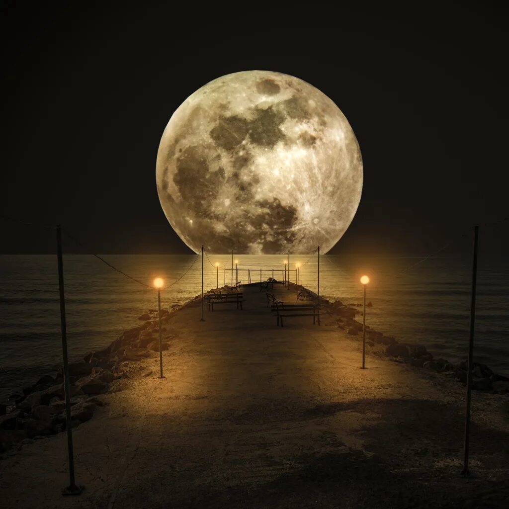 Огромная Луна. Ночная Луна. Ночь Луна. Гигантская Луна. Слушать песни лунная ночь