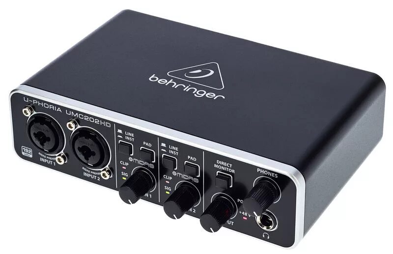 Аудиоинтерфейс для студии. Behringer u-phoria umc202hd. аудиоинтерфейс behringer umc202hd. behringer 202.