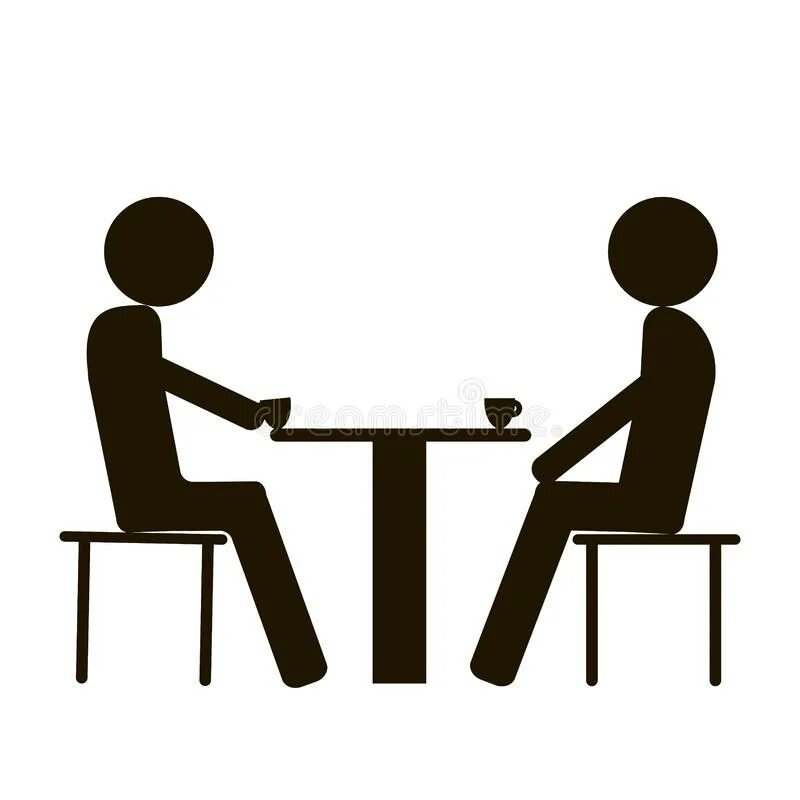 Sit down at the table