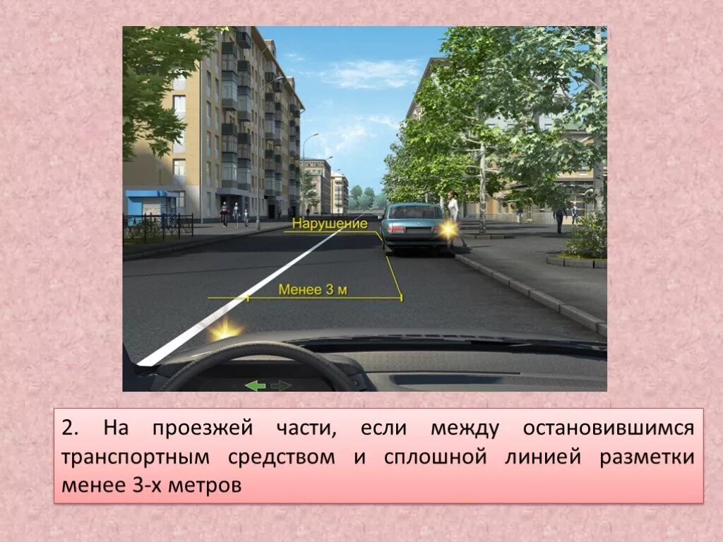 Где разрешена остановка в городе. Остановка и стоянка на проезжей части. Остановка и стоянка линии разметки. Сплошная линия разметки обозначающая край проезжей части. Парковка ТС на проезжей части.