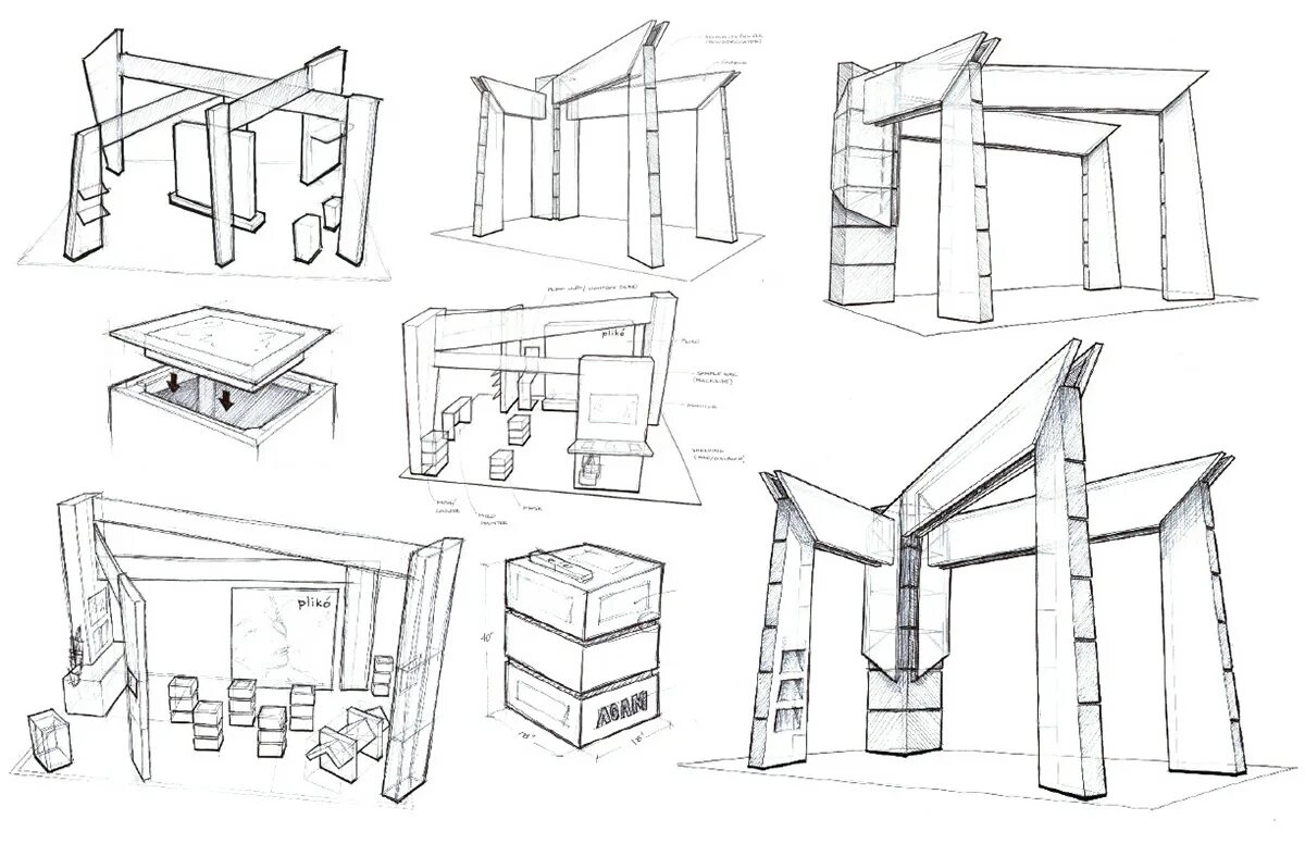 Блинная планировка оборудование. Барная стойка sketchup. Эскизы оборудования. Эскиз выставочного стенда. Здание в перспективе снизу рисунок.