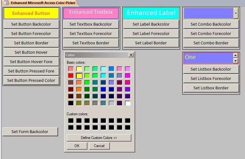 Vba цвет текста. Forecolor vba access. цвета backcolor excel. форма приложения цветная. цвета в аксесс.
