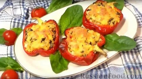 Просто кухня перец фаршированный курицей и грибами