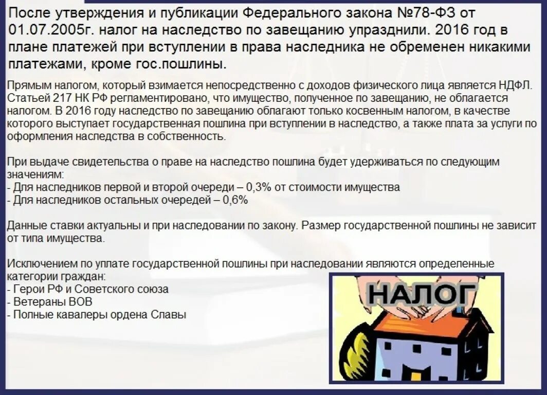 Налог при вступлении в наследство. Сумма госпошлины при вступлении в наследство. Госпошлина на наследство по завещанию. Какой налог платят при вступлении в наследство.