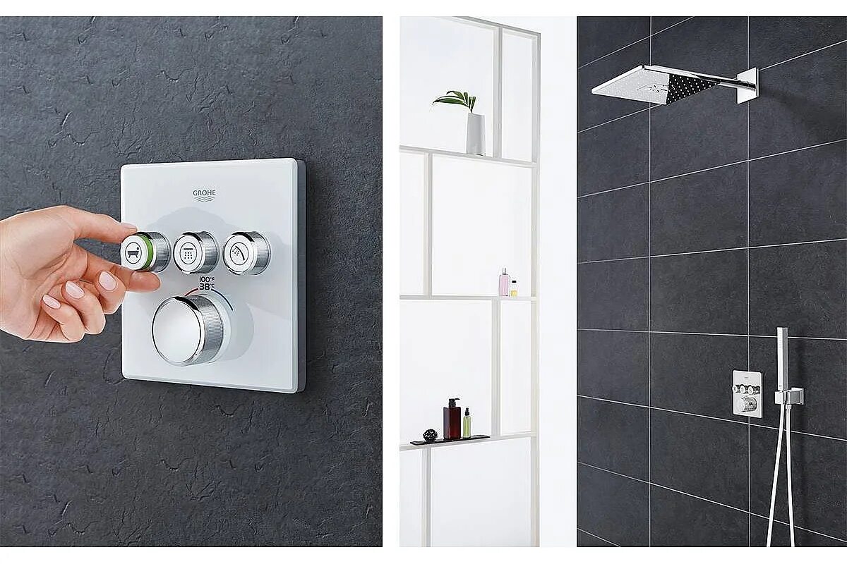 Встраиваемый смеситель термостат. Grohe Grohtherm SMARTCONTROL 34742000. Grohe Grohtherm SMARTCONTROL. Grohe SMARTCONTROL встроенный термостат. Grohe Grohtherm SMARTCONTROL 29121000.