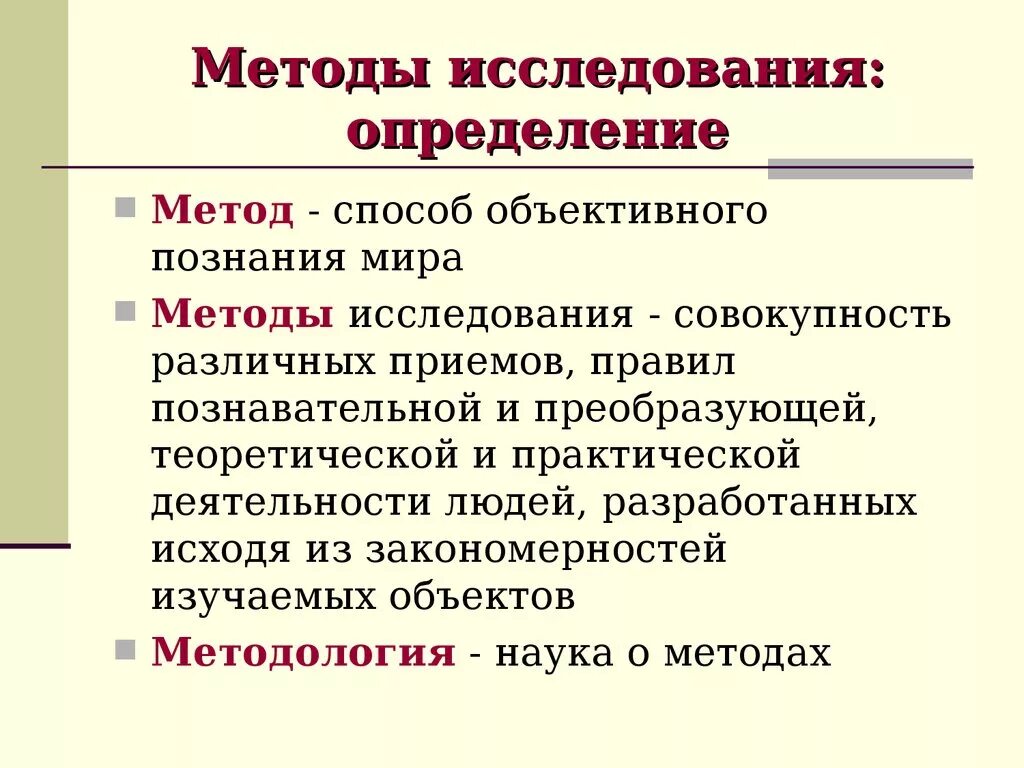 Самостоятельный или дополнительный метод исследования