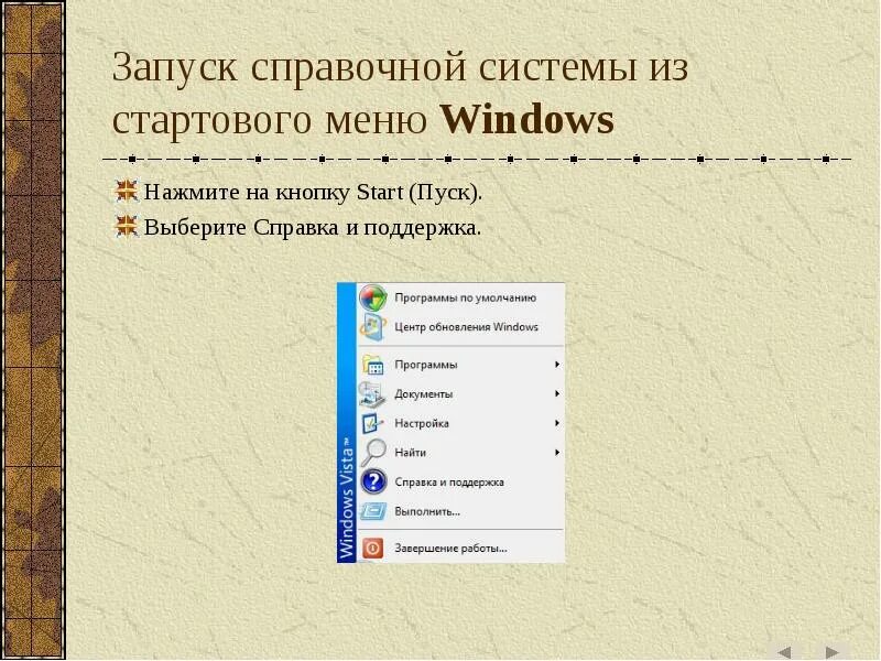 Работа со справочной системой. Справочной системой программы. Атрибуты файла пуск справка и поддержка. Работа со справочной системой Windows кратко. Запустите поддерживаемую игру