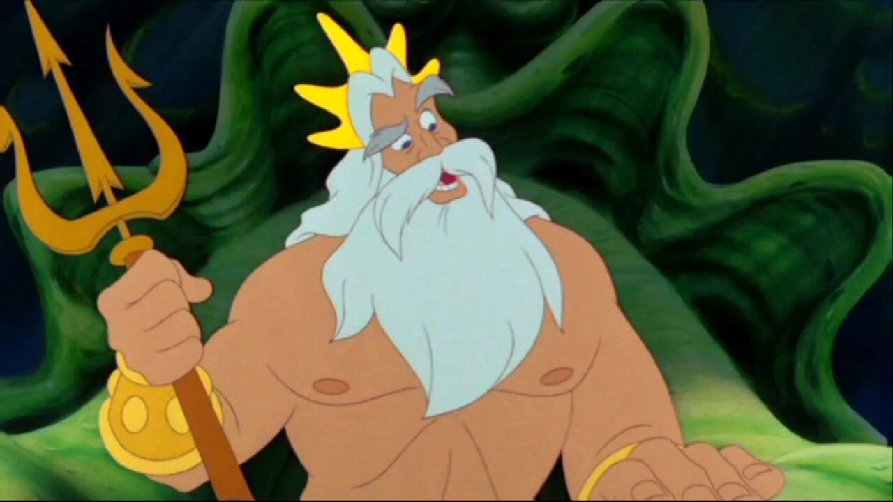 Царь тритон посейдон. Царь тритон из русалочки. Посейдон отец ариэль. Морской король ариэль. Ариэль с морским царем.