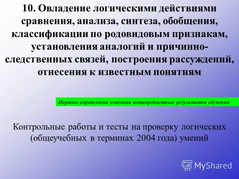 Способность к анализу и синтезу. Логика анализ обобщение классифицирование. Овладение определение. Классификации по родовидовым признакам. Анализ Синтез сравнение обобщение классификация.