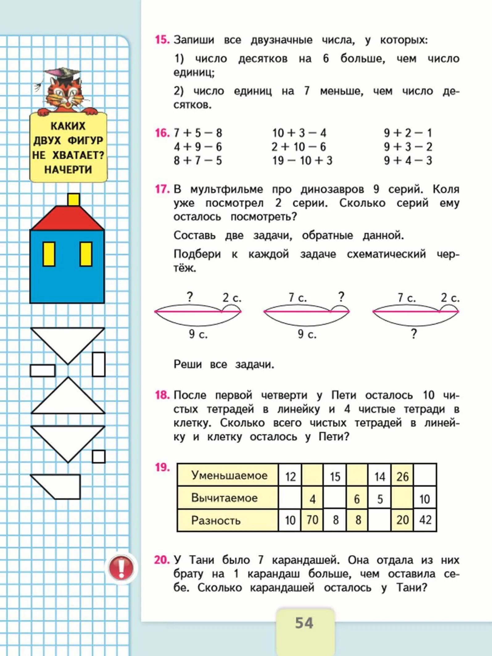 Учебник по математике 2 класс решение задач. Задачи по математике для 1 класса из учебника по математике. Задачи по математике 2 класс из учебника Моро. Математика 2 класс задачи 1 часть учебника. Математика вторая часть страница 54 номер пять