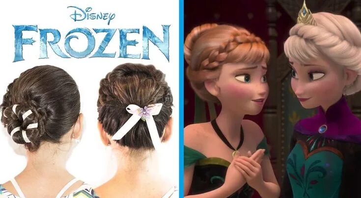 Disney's Frozen Hair Tutorial // Elsa's Coronation inspired hair // Princess hai