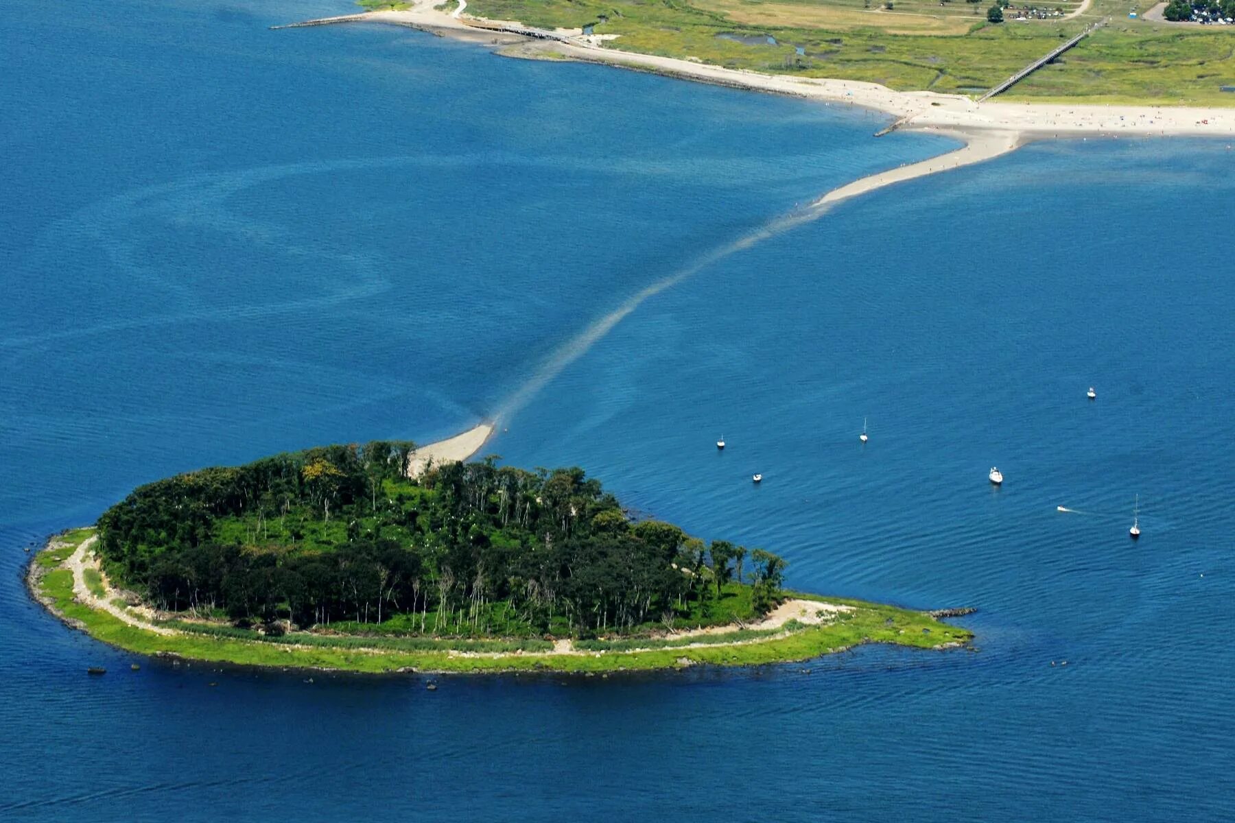 An island off the coast