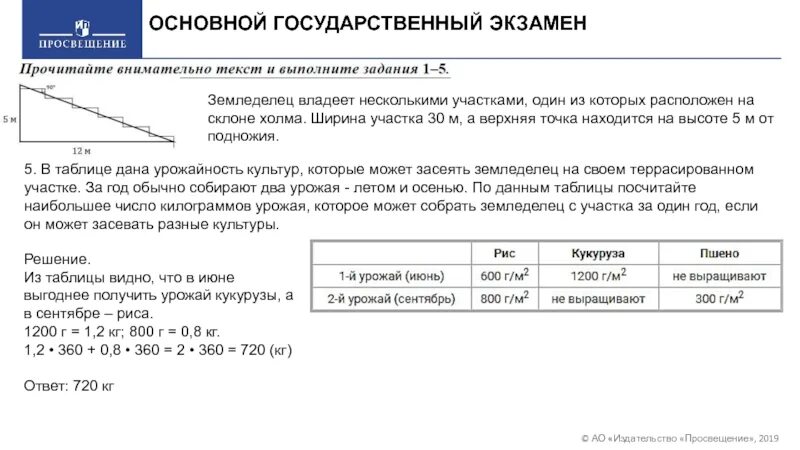 Земледелец владеет несколькими участками 1 из которых