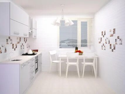 Какую плитку на белой кухни