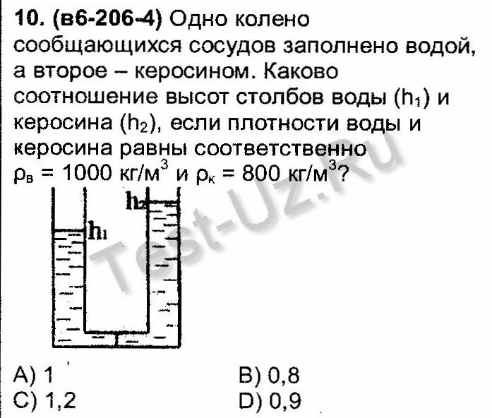 Керосин и вода в сообщающихся сосудах. Колено сообщающихся сосудов. Ртуть и вода в сообщающихся сосудах. Плотность керосина и воды в сообщающихся сосудах. Определите плотность жидкости если слой