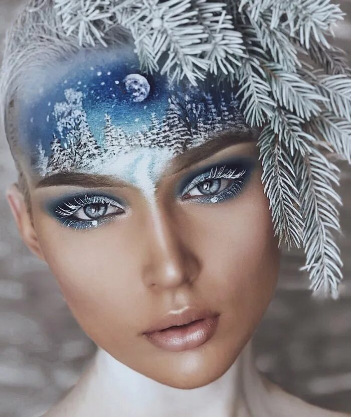 Идеи для новогоднего макияжа. Новогодний мейкап. Идеи для новогоднего макияжа. Новогодний макияж. Макияж на новый год креативный.