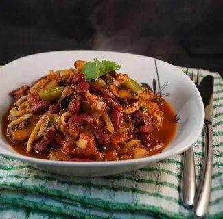 Рецепт фасоль с мясом и овощами