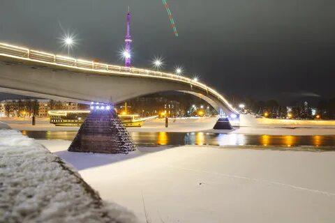 Новый пешеходный мост в пскове