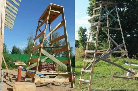 Строительные леса из досок