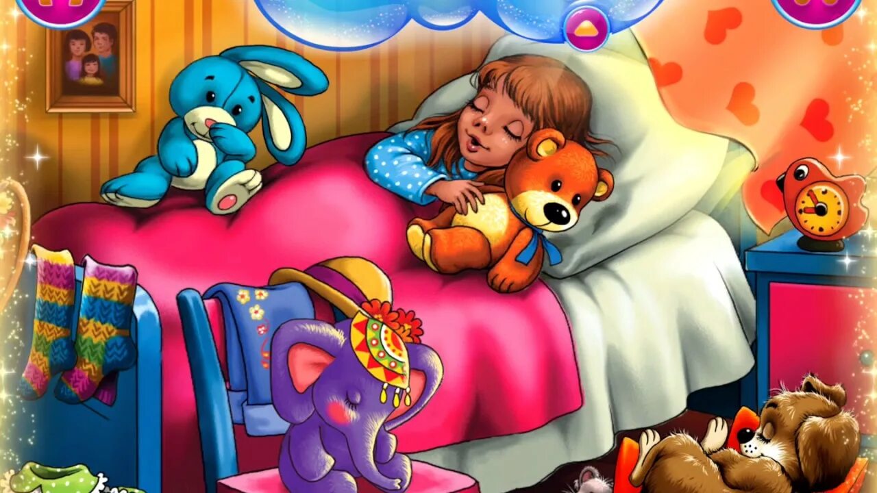 Иллюстрация к колыбельной. Детские сны. Спокойной ночи, малыш. Детки спят в кроватках иллюстрации. Уже давно 6 лет
