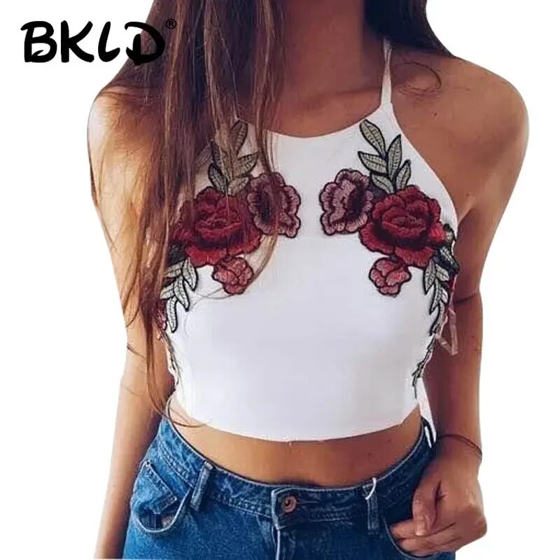 Summer Style Crop Top Fashion Sexy Women Lace Floral Hollow Out Top For Women Gi